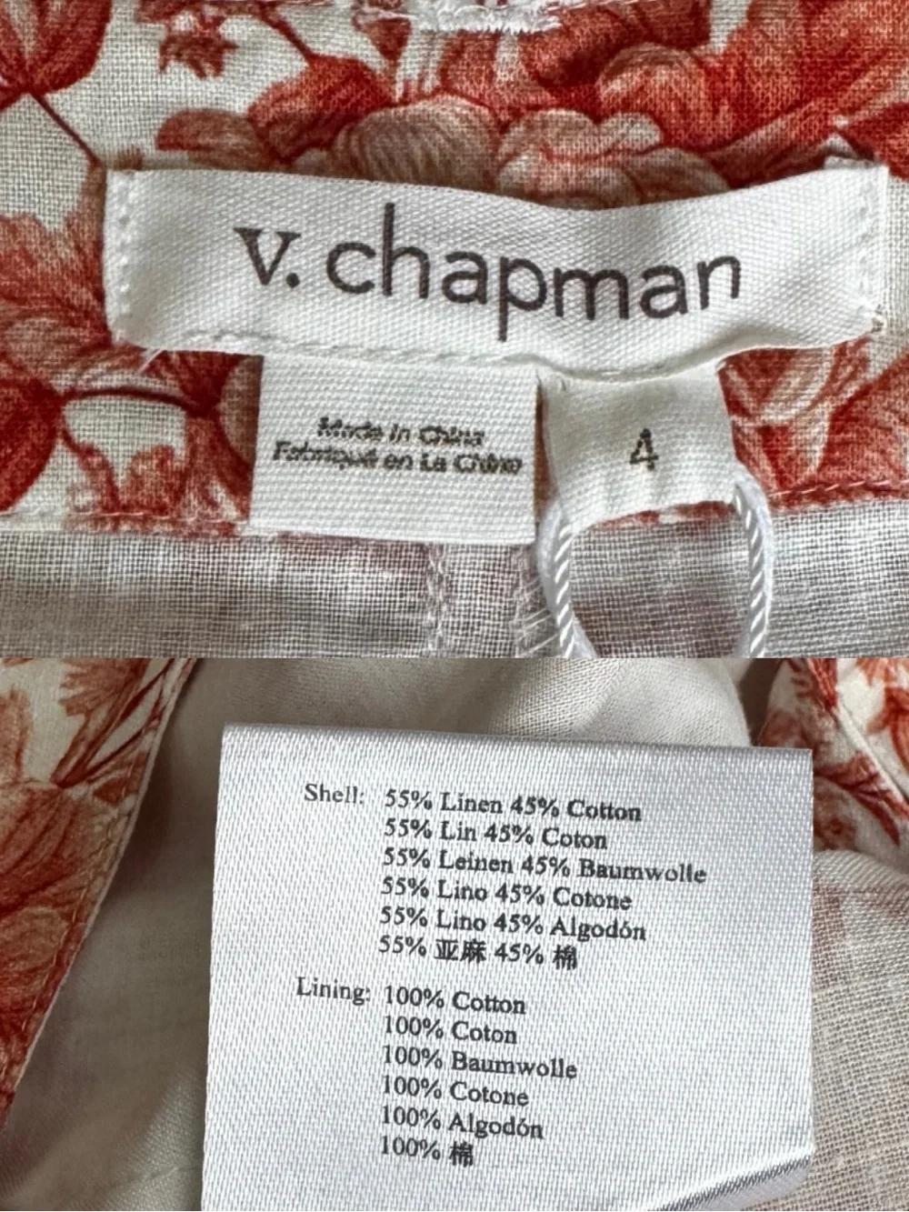 NWT V. Chapman The Austin Shirt & The Oliver Short in Red Toile Small/4